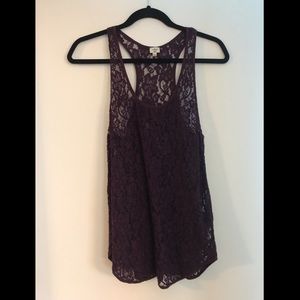 Wilfred racerback burgundy tank